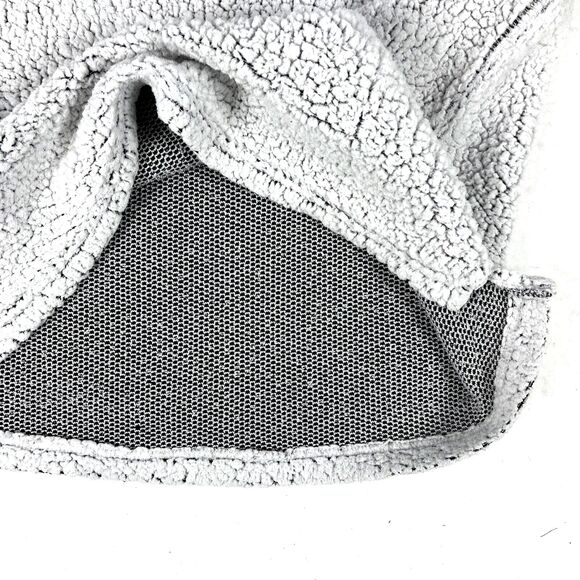 Bobbie Brooks Sherpa Fleece Pullover Zip Lightweight White Streetwear Womens LG - Picture 13 of 13